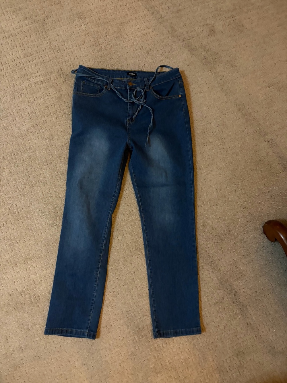 Bebe Women's Blue Denim Jeans - Classic Straight Leg